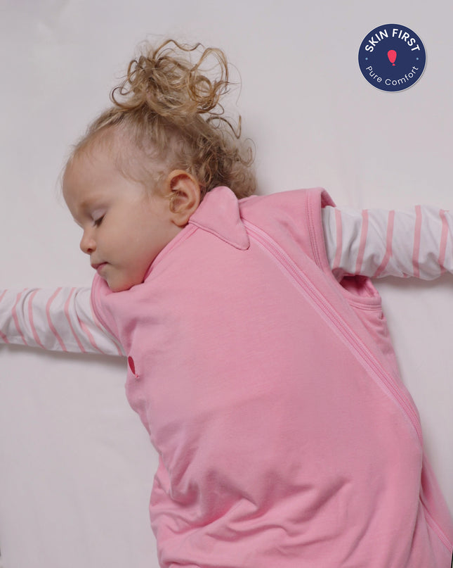 Essential Sleep Sack 1.0 TOG - Flamingo Pink - Atlas & Maya  Essential Sleep Sack 1.0 TOG - Flamingo Pink Bamboo sleep bag