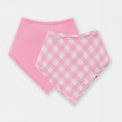 Bandana Magnetic Bib - Blush Plaid (2-piece set)