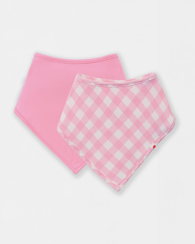 Bandana Magnetic Bib - Blush Plaid (2-piece set)