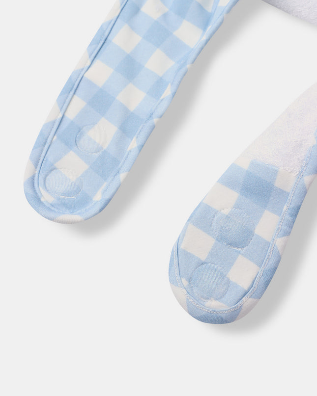 Bandana Magnetic Bib - Sky Blue Plaid (2-piece set)