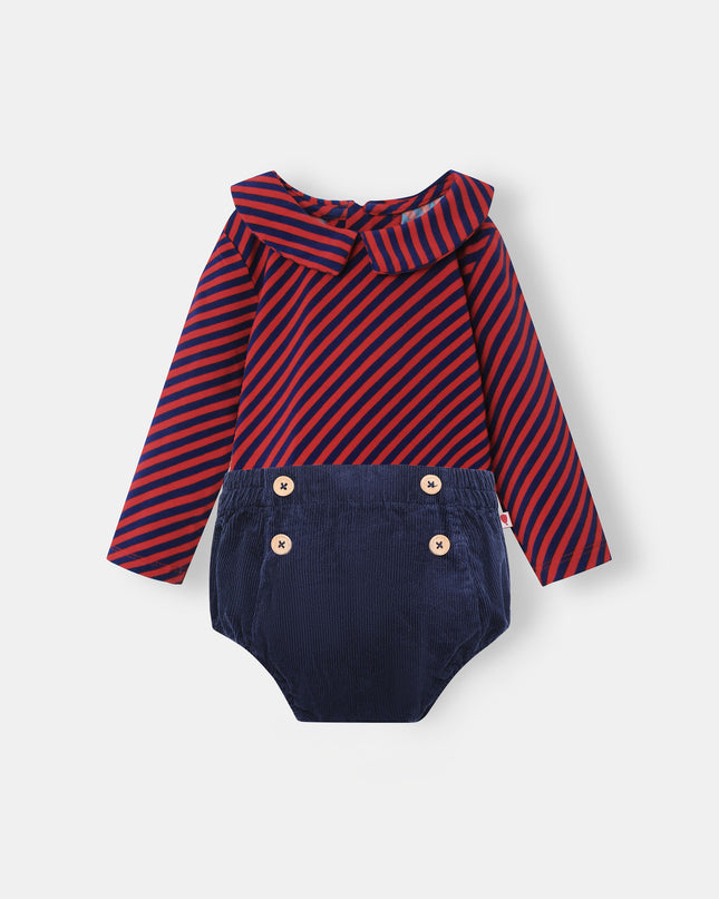 Bermuda Bodysuit + Sailor Short - Betta/Navy