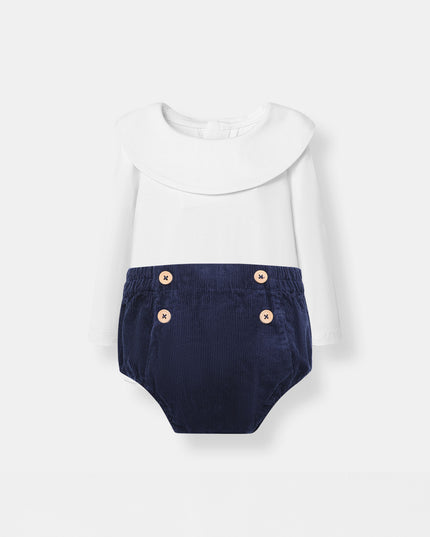 Berta Bodysuit + Sailor Short - White/Navy