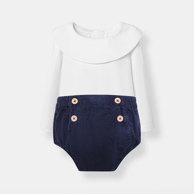 Berta Bodysuit + Sailor Short - White/Navy
