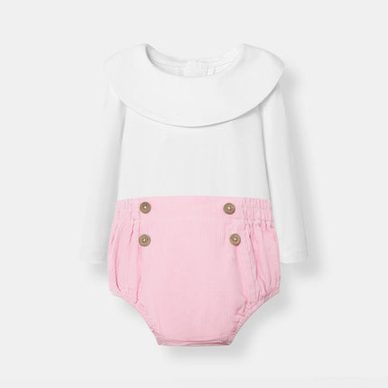 Berta Bodysuit + Sailor Short - White/Pink
