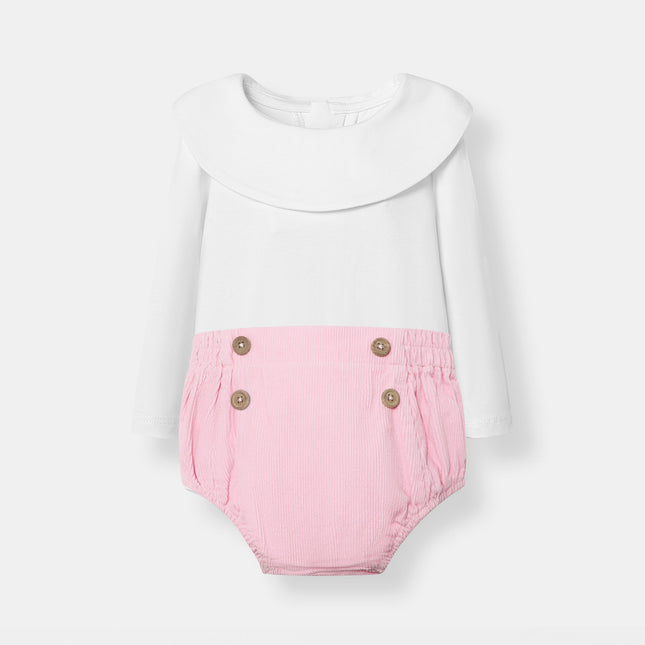 Berta Bodysuit + Sailor Short - White/Pink