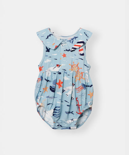 Berta Bubble Romper - Anchor Away - Atlas & Maya