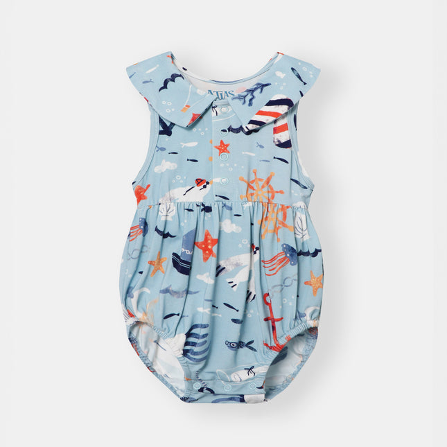 Berta Bubble Romper - Anchor Away - Atlas & Maya