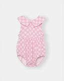 Berta Bubble Romper - Blush Plaid - Atlas & Maya
