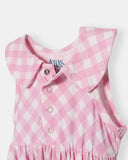 Berta Bubble Romper - Blush Plaid - Atlas & Maya