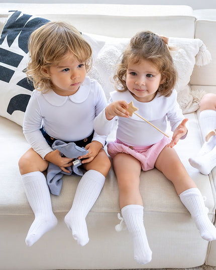 Peter Pan Bodysuit + Sailor Short - White/Navy