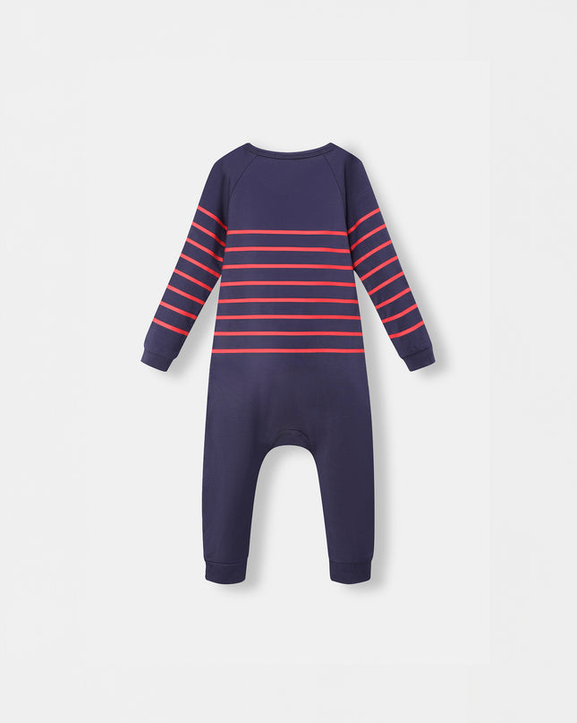 Captain Cuddle Playsuit - Navy Blue (Footless)