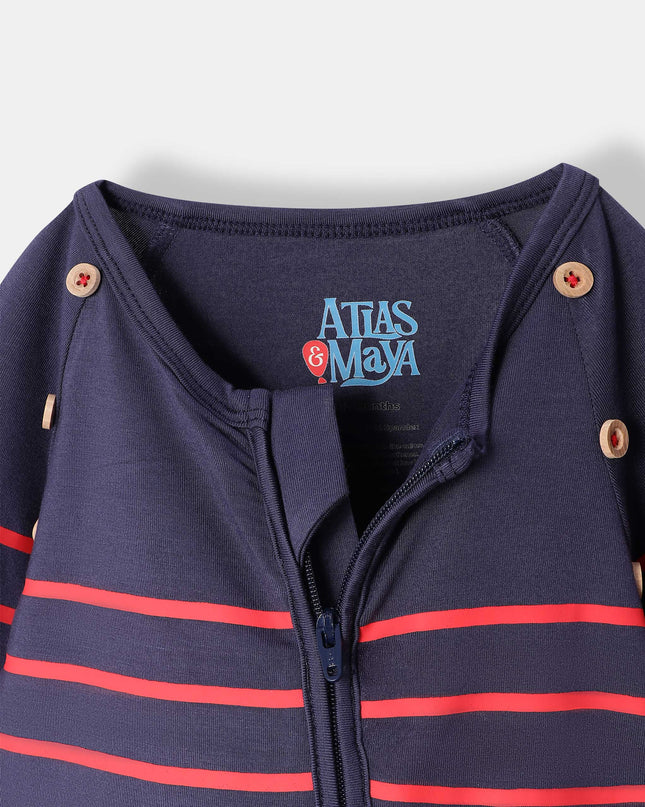 Captain Cuddle Playsuit - Navy Blue