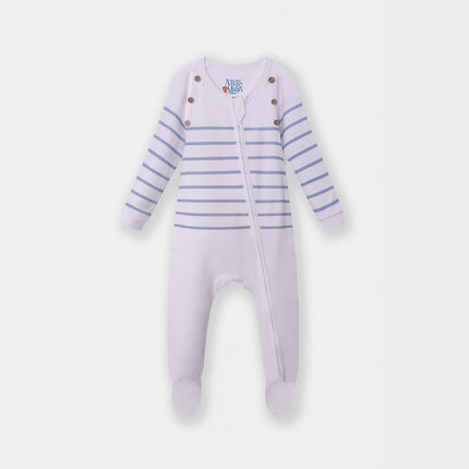 Captain Cuddle Playsuit - White & Blue