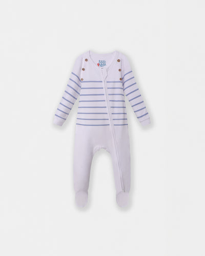 Captain Cuddle Playsuit - White & Blue