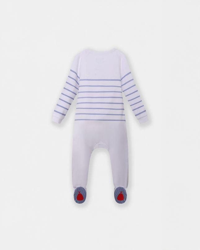 Captain Cuddle Playsuit - White & Blue