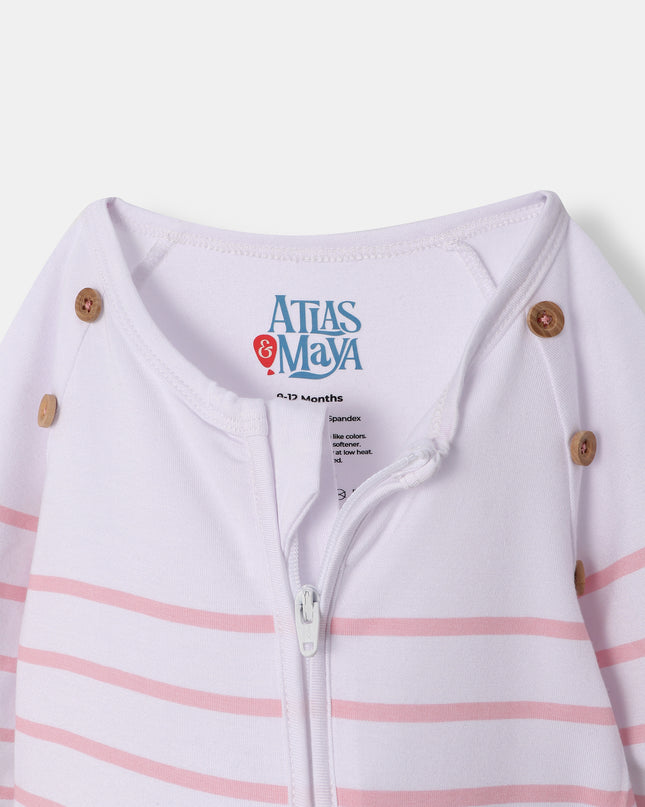 Captain Cuddle Playsuit - White & Pink
