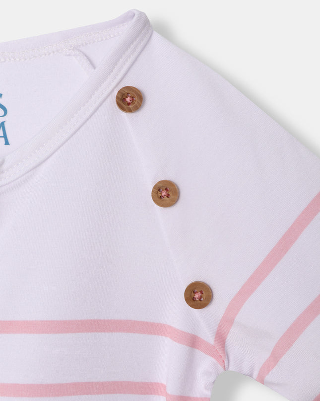 Captain Cuddle Playsuit - White & Pink