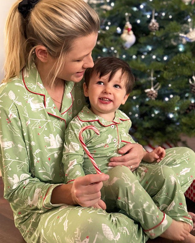 Bamboo Kids Christmas Pajamas in Evergreen Tales | Dream Big