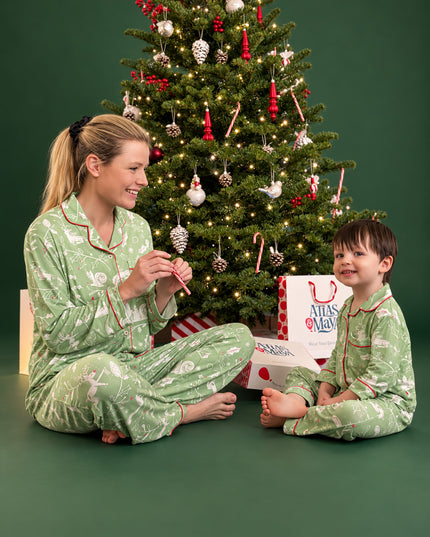 Bamboo Kids Christmas Pajamas in Evergreen Tales | Dream Big