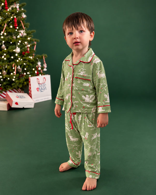 Bamboo Kids Christmas Pajamas in Evergreen Tales | Dream Big