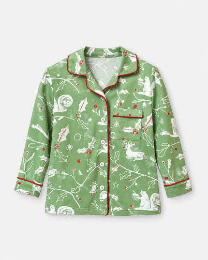 Bamboo Kids Christmas Pajamas in Evergreen Tales | Dream Big