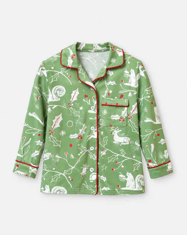 Bamboo Kids Christmas Pajamas in Evergreen Tales | Dream Big