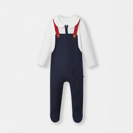Fancy Pantsy Overall Playsuit - Navy Blue - Atlas & Maya