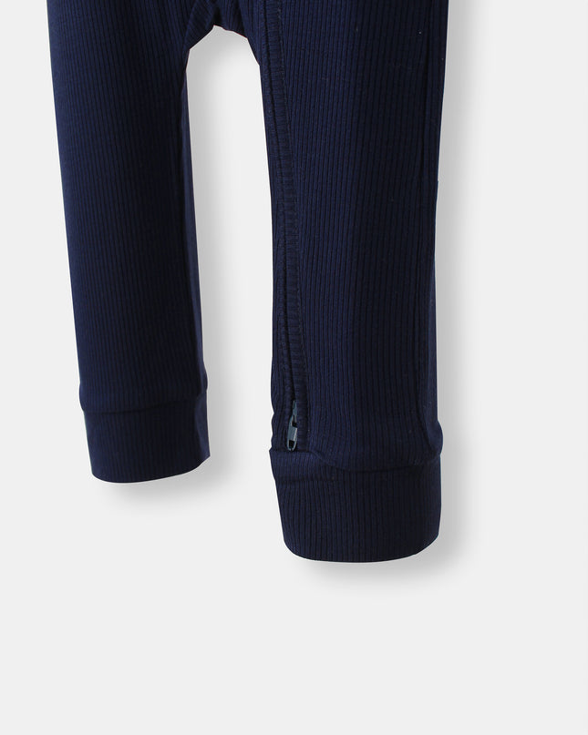 Fancy Pantsy Overall Playsuit - Navy Blue (Footless)