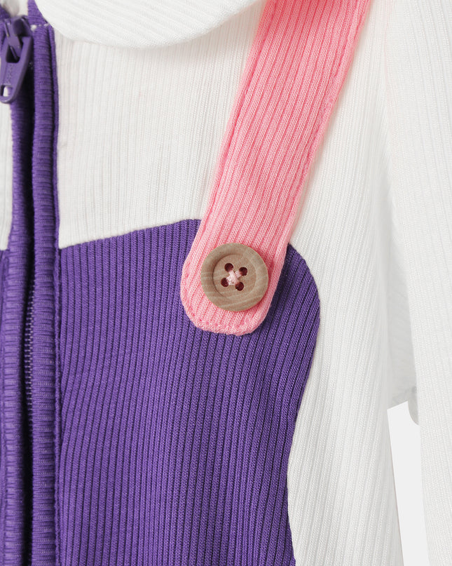 Fancy Pantsy Overall Playsuit - Purple - Atlas & Maya