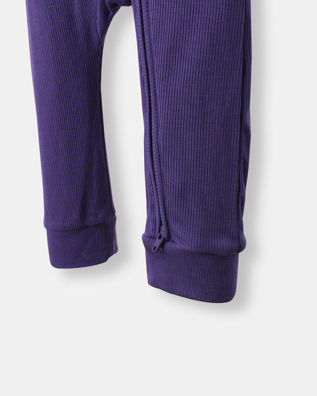 Fancy Pantsy Overall Playsuit - Purple (Footless)