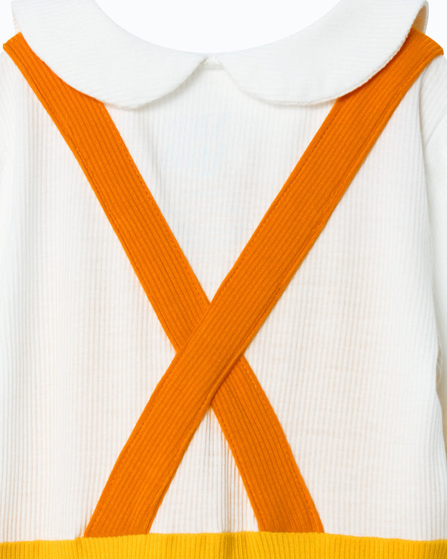 Fancy Pantsy Overall Playsuit - Yellow (Footless) - Atlas & Maya