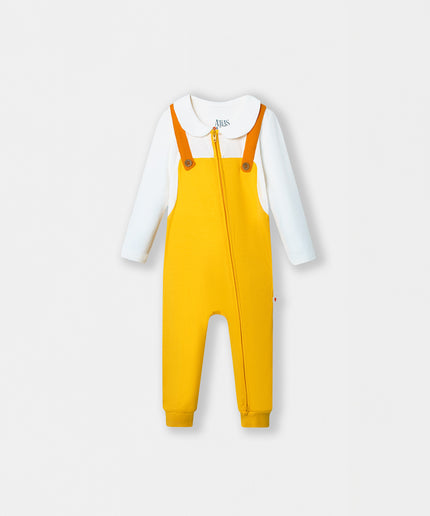 Fancy Pantsy Overall Playsuit - Yellow (Footless) - Atlas & Maya