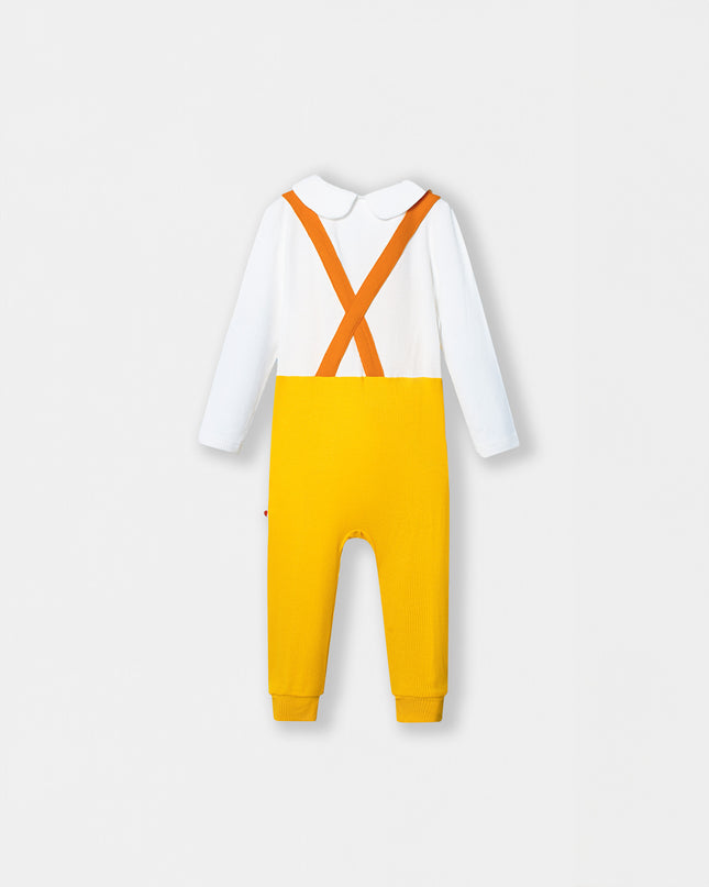 Fancy Pantsy Overall Playsuit - Yellow (Footless) - Atlas & Maya