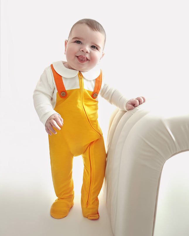 Fancy Pantsy Overall Playsuit - Yellow
