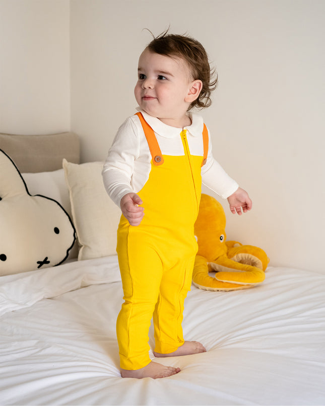 Fancy Pantsy Overall Playsuit - Yellow (Footless)