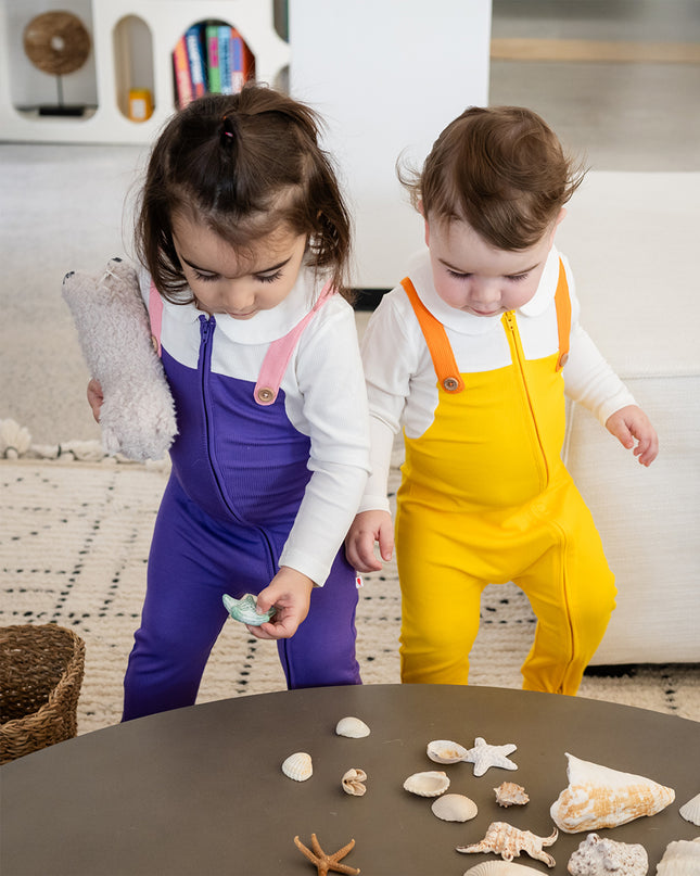 Fancy Pantsy Overall Playsuit - Yellow (Footless)