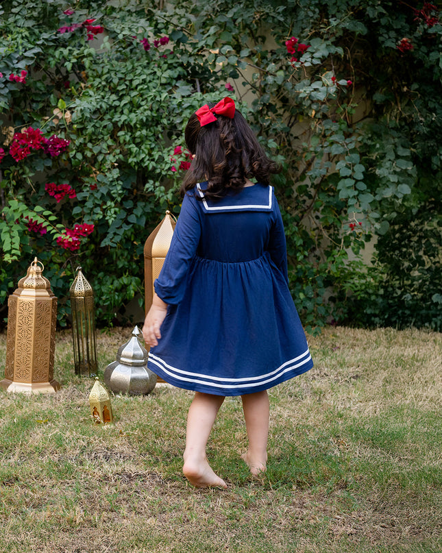 First Mate Dress - Navy Blue