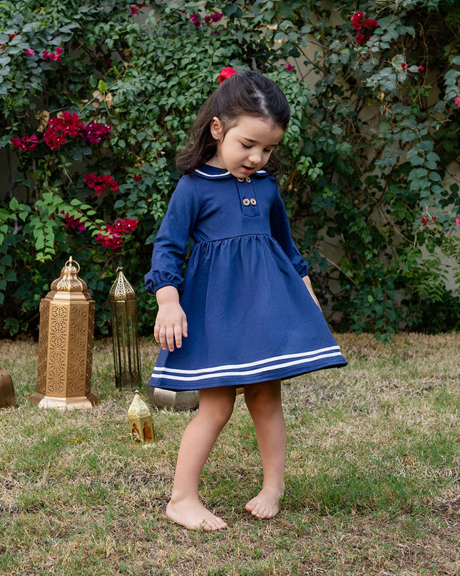 First Mate Dress - Navy Blue