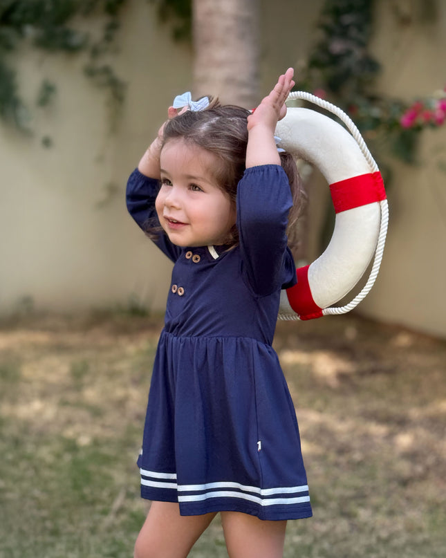 First Mate Dress - Navy Blue