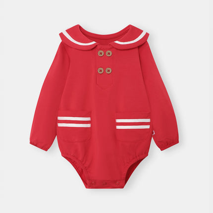 First Mate Romper - Red - Atlas & Maya