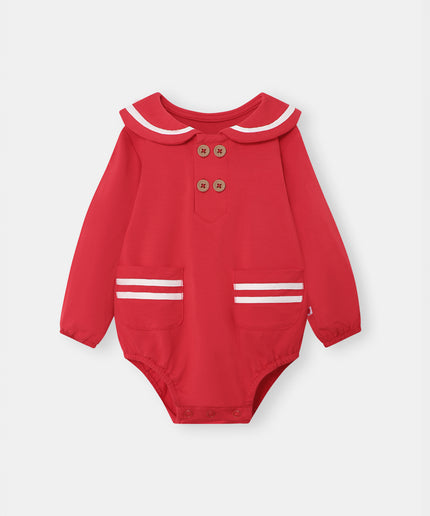 First Mate Romper - Red - Atlas & Maya