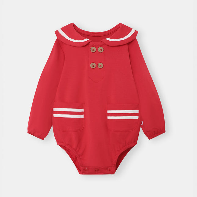 First Mate Romper - Red - Atlas & Maya