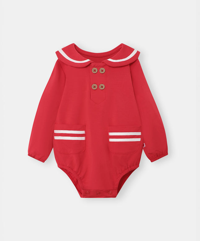 First Mate Romper - Red - Atlas & Maya