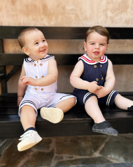 Little Skipper Jumpsuit - Navy Blue
