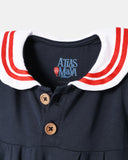 Little Skipper Romper - Navy Blue - Atlas & Maya