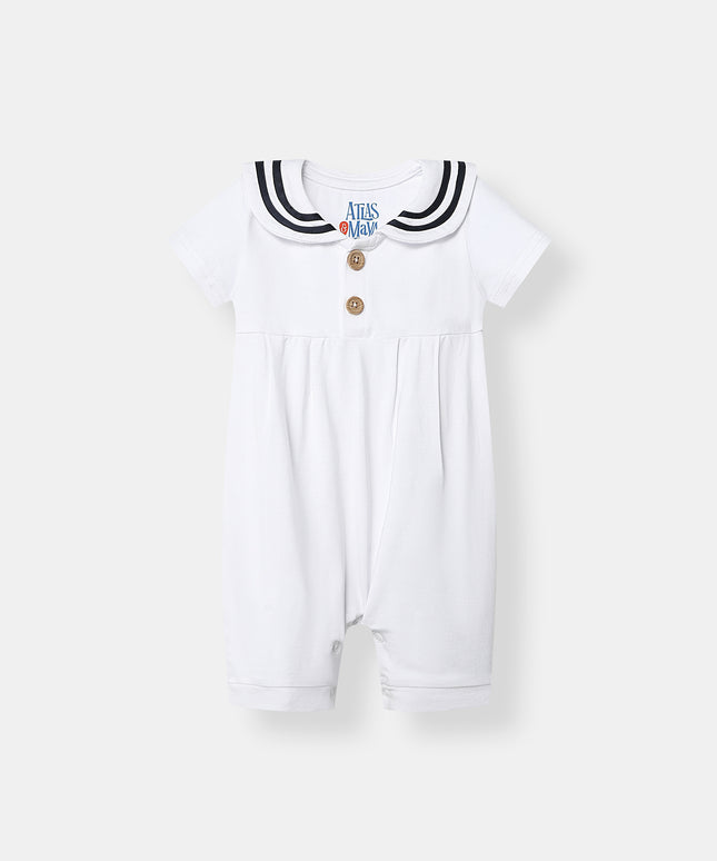 Little Skipper Romper - White - Atlas & Maya
