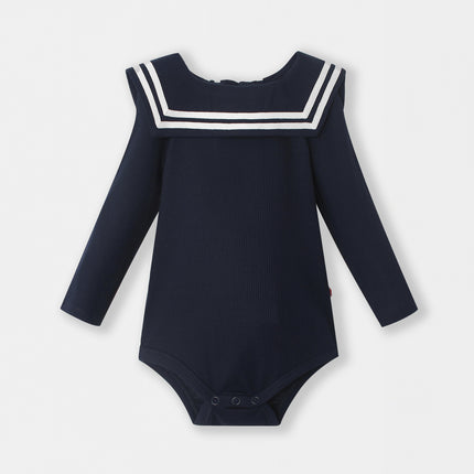 Nautical Magnetic Bodysuit - Navy Blue - Atlas & Maya