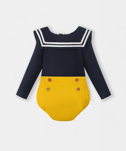 Nautical Bodysuit + Sailor Short - Yellow