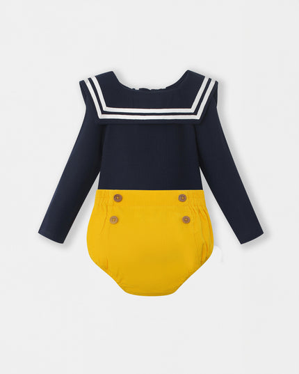 Nautical Bodysuit + Sailor Short - Yellow