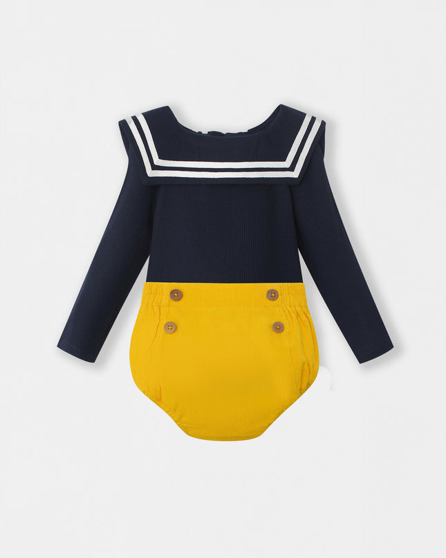 Nautical Bodysuit + Sailor Short - Yellow